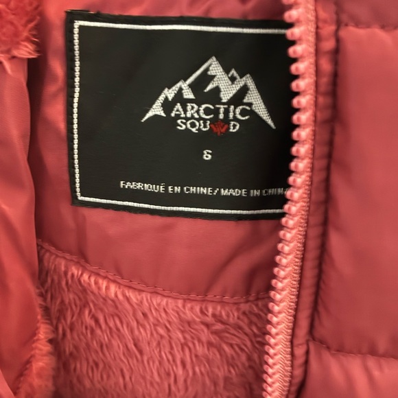 Arctic Squad Burgundy Puffer Coat Kids Size 6 - Picture 8 of 8